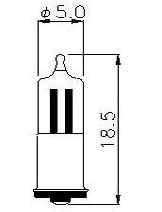 Neon Lamp T-1 1/2 FB Base OLA1H-R18