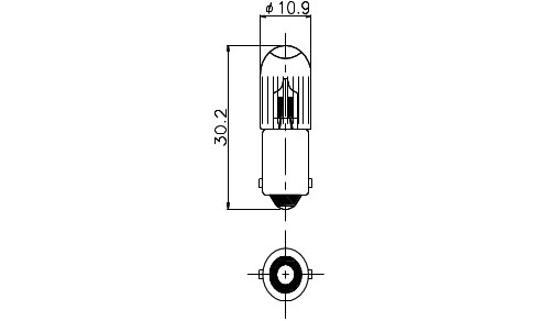 Neon Lamp T-3 1/4 BA9s Base OLB2A