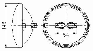 Sealed Beam Lamp 4580 - Screw Terminals