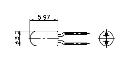 Sub-Miniature Aircraft Lamp T-1 IBP Type E 6838