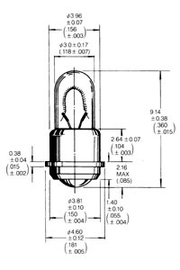 T-1 sub-midget flanged 3038