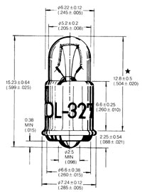 T-1 3/4 midget flanged 8918