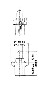 T-1 1/2 PBA PCB Lamp Bayonet 5006