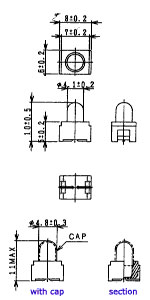 T-1 1/4 SMC/V PC Board SMD Lamp 585