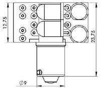 BA9 LP Series Red 24BR