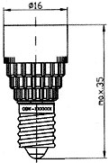 E10 5 LED Cluster Blue 130BR