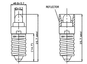 E10 Single Chip LED White 24PD